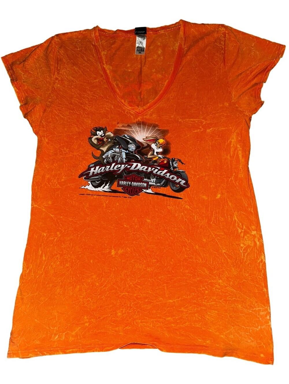 Harley-Davidson Looney Tunes Taz Lola V-Neck T-Shirt Women's Size 2XL